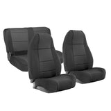 Neoprene Seat Cover; Black/Black; Front/Rear;