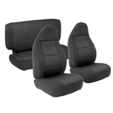 Neoprene Seat Cover; Black/Black; Front/Rear;