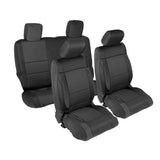 Neoprene Seat Cover; Black/Black; Neoprene; Front/Rear;