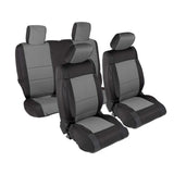 Neoprene Seat Cover; Black/Charcoal; Front/Rear; Neoprene;