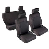 Neoprene Seat Cover; Black/Black; Front/Rear;