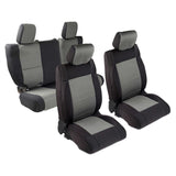 Neoprene Seat Cover; Black/Charcoal; Front/Rear;