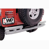 Rear Bumper; w/Hitch; Stainless Steel; No Drill Installation;