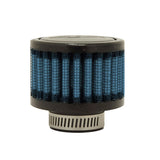Pro 5 Air Filter; Round; 0.75in. Flange; 2 in. Base; 2 in. Top; H-1.5 in. Blue;