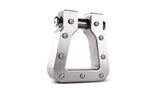 Mega D-Ring; Single; 7/8 in. Stainless Pin; Raw; Billet Aluminum;