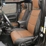 Neoprene Seat Cover; Tan/Black; Front/Rear; Gen 2;