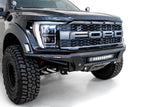 Phantom Front Bumper; Hammer Black Powder Coat Finish; Mounts For Two 10 In. SR;