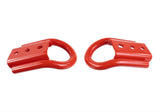 Tow Hook; Rear; Pair; Red Coated Finish;