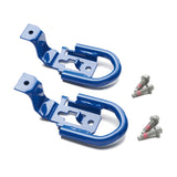 Tow Hook; Pair Of Steel Powder Coated Tow Hooks; Ford Performance Blue Color;