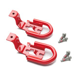 Tow Hook; Pair Of Steel Powder Coated Tow Hooks; Ford Performance Red Color;