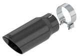 Exhaust Tip; 4.5 in.; Stainless Steel; Black Chrome;