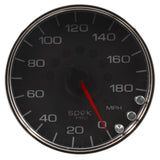 GAUGE; SPEEDOMETER; 5in.; 180 MPH; ELEC. PROGRAMMABLE; BLACK/CHROME; SPEK-PRO