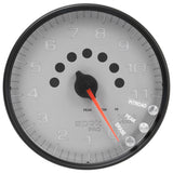 GAUGE; TACHOMETER; 5in.; 11K RPM; W/SHIFT LIGHT/PEAK MEM; SILVER/BLACK; SPEK-PRO