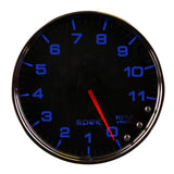 GAUGE; TACHOMETER; 5in.; 11K RPM; W/SHIFT LIGHT/PEAK MEM; BLACK/CHROME; SPEK-PRO