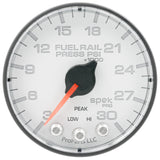 GAUGE; RAIL PRESS; 2 1/16in.; 30KPSI; STEPPER MOTOR W/PEAK/WARN; WHT/BLK; SPEK