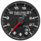 GAUGE; RAIL PRESS; 2 1/16in.; 30KPSI; STEPPER MOTOR W/PEAK/WARN; BLK/BLK; SPEK