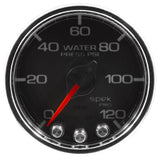 GAUGE; WATER PRESS; 2 1/16in.; 120PSI; STEPPER MOTOR W/PEAK/WARN; BLK/CHRM; SPEK