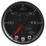 GAUGE; WATER PRESS; 2 1/16in.; 120PSI; STEPPER MOTOR W/PEAK/WARN; BLK/BLK; SPEK