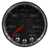 GAUGE; WATER TEMP; 2 1/16in.; 300deg.F; STEPPER MOTOR W/PEAK/WARN; BLK/CHRM; SPE