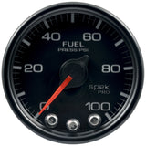 2-1/16in. FUEL PRESSURE; 0-100 PSI; SPEK-PRO; BLACK/BLACK; ECU