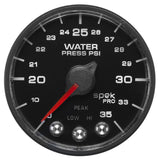 2-1/16in. WATER PRESSURE; 0-35 PSI; SPEK-PRO; BLACK/BLACK; ECU