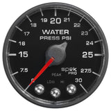 2-1/16in. WATER PRESSURE; 0-30 PSI; SPEK-PRO; BLACK/BLACK; ECU