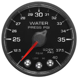 2-1/16in. WATER PRESSURE; 0-40 PSI; SPEK-PRO; BLACK/BLACK; ECU