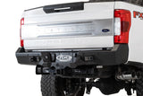 Bomber HD Rear Bumper; Hammer Black; w/Backup Sensor Cutouts;