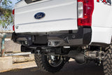Stealth Fighter Rear Bumper; Hammer Black; Panel Color Satin Black;