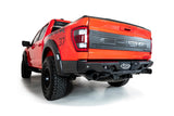 Stealth Fighter Rear Bumper; Hammer Black; Panel Color Satin Black;