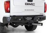 Bomber HD Rear Bumper; Hammer Black; w/Blind Spot Mounts/Backup Sensor Cutouts;