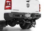 Bomber HD Rear Bumper; Hammer Black; w/Backup Sensor Cutouts;