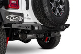 Stealth Fighter Rear Bumper; Hammer Black; w/Backup Sensor;